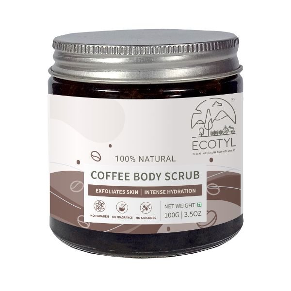 Natural Coffee Body Scrub 100 gm-front1- Ecotyl