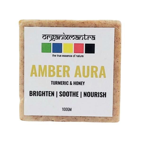 Amber Aura Soap 100 gm-front-Organix Mantra