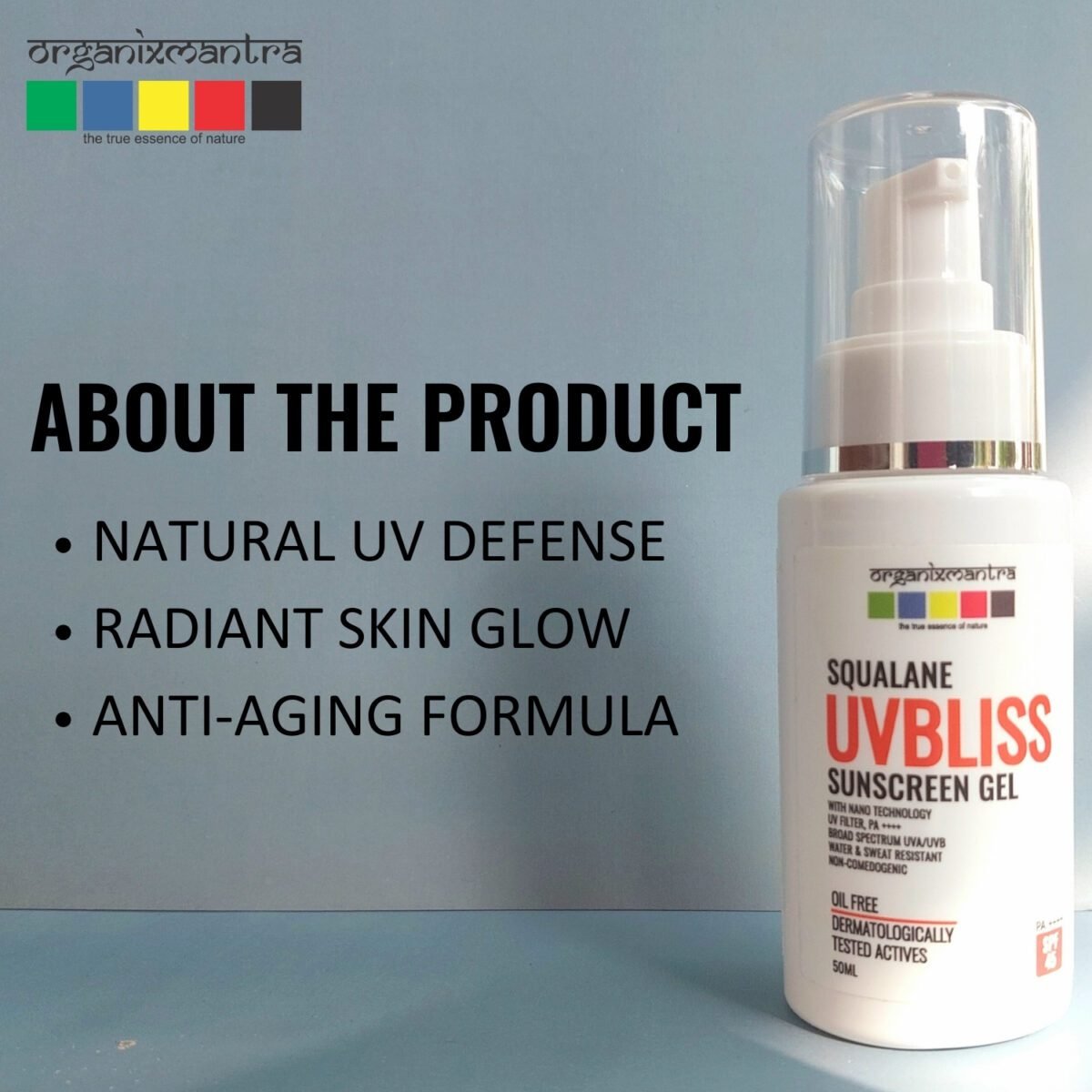 Squalane UV Bliss Sunscreen Gel 50 ml-1- Organix Mantra