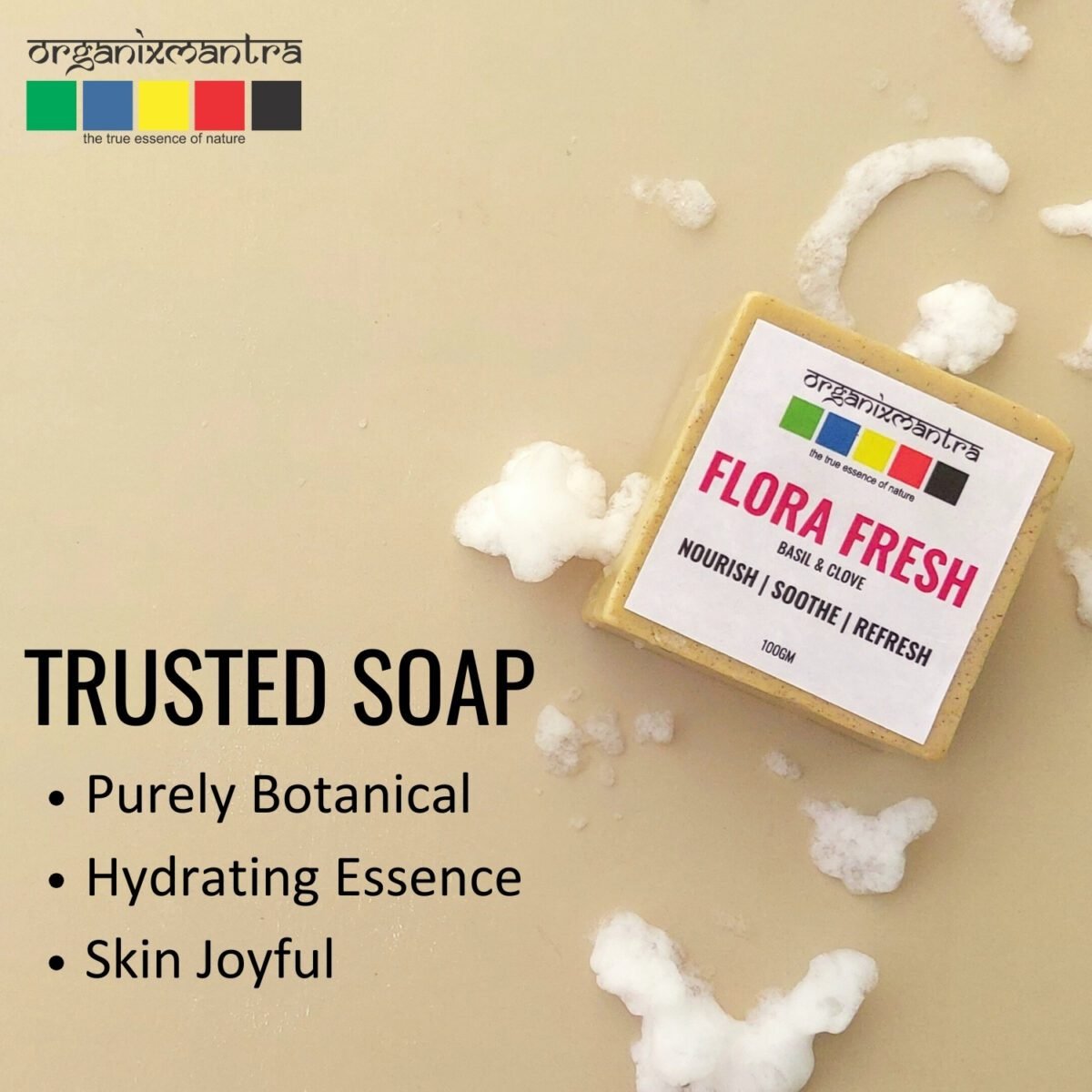 Flora Fresh Natural Bath Soap 100 gm-2 -Organix Mantra