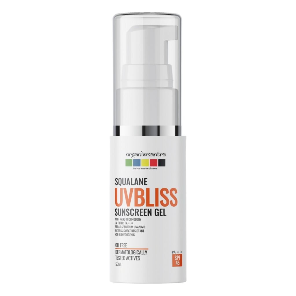 Squalane UV Bliss Sunscreen Gel 50 ml-front- Organix Mantra