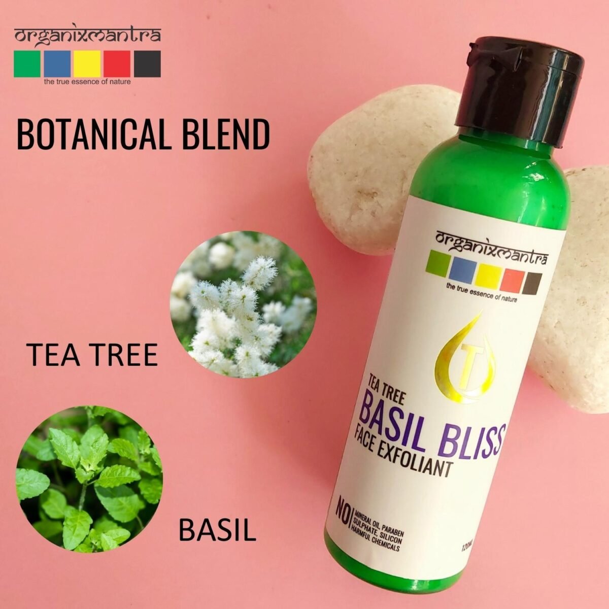 Tea Tree Basil Bliss Face Exfoliator 120 ml-3- Organix Mantra