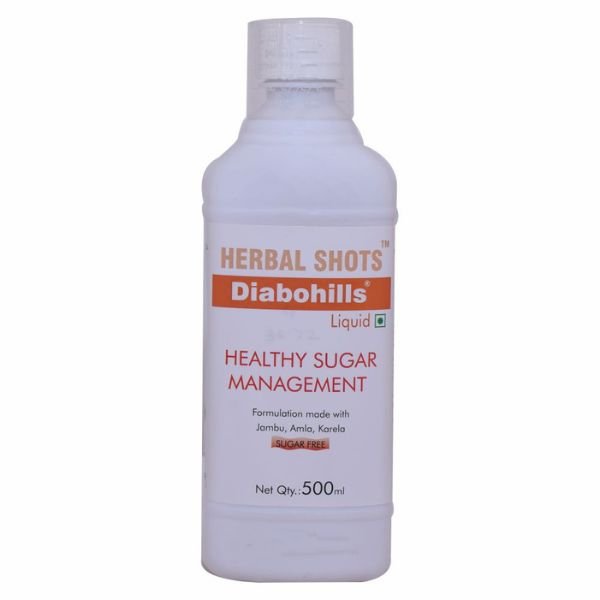 Diabohills Herbal Shots 500ml (Pack of 2)-front-Herbal Hills