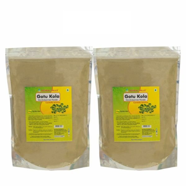 Gotu Kola powder - 1kg - Pack of 2-front-Herbal Hills