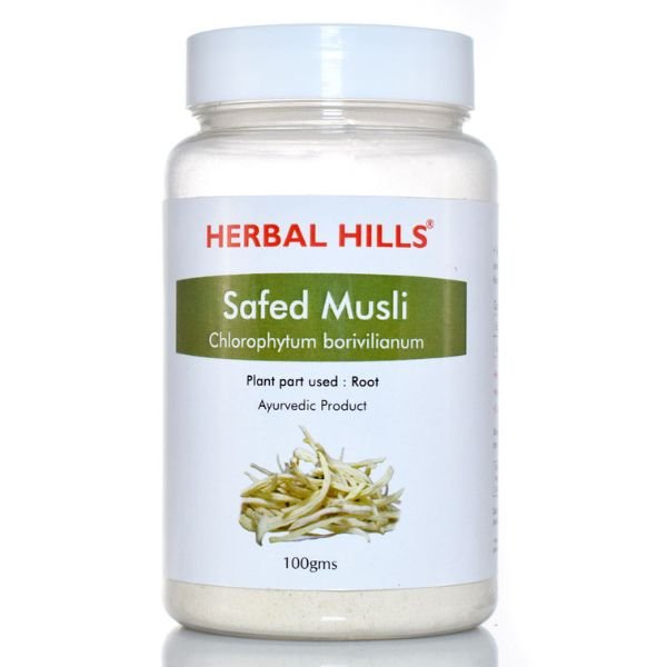 Safed Musli powder - 100 gms -front-Herbal Hills