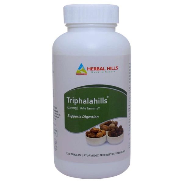 Triphalahills 120 Tablets-front-Herbal Hills