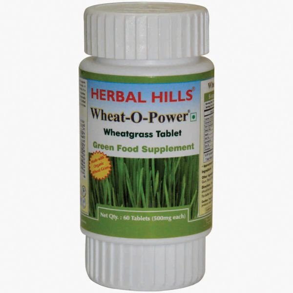 Wheatgrass 120 Tablet-front-Herbal Hills