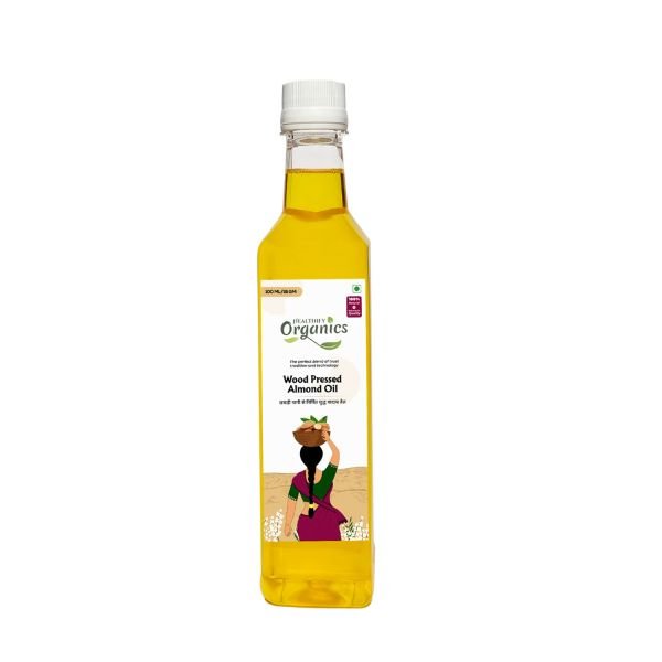 Woodpressed Almond Oil 100 ml-front-Healthify Organics