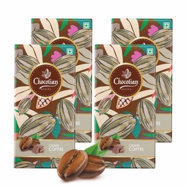 Creame Coffee Chocolate Bar (Pack of 4) 72 gm-front-Chocolian Bakers
