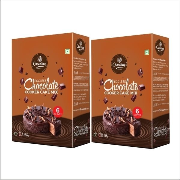 chocolate cooker cake mix 150 gm (Combo)-front-Chocolian Bakers