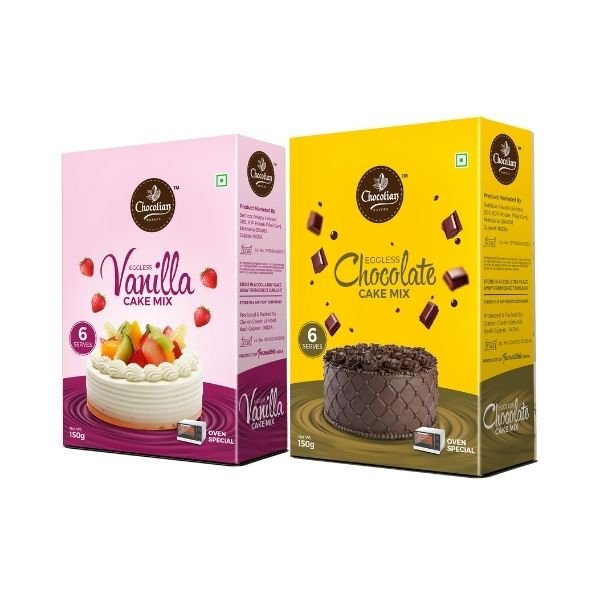 Chocolate+Vanilla Oven Mix 150 gm (Pack of 2)-front-Chocolian Bakers