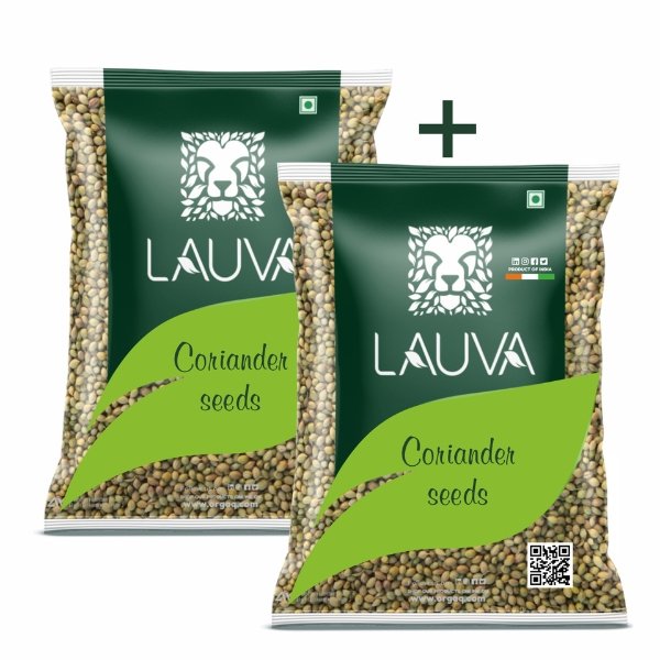 Natural Coriander Seeds Whole 500 gm (Pack of 2)-front-OrgaQ LAUVA