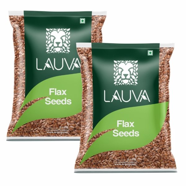 Natural Flax seed Roasted Salted 500 gm (Pack of 2)-front-OrgaQ LAUVA