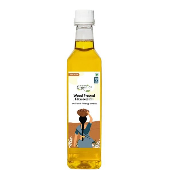 Woodpressed Flaxseed Oil 100 ml-front-Healthify Organics