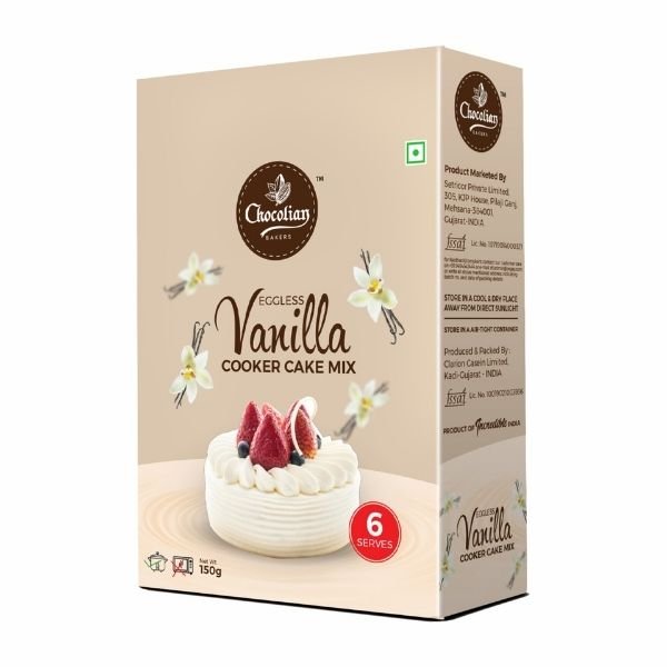 Vanilla Cooker Cake Mix Powder 450 gm-front-Chocolian Bakers